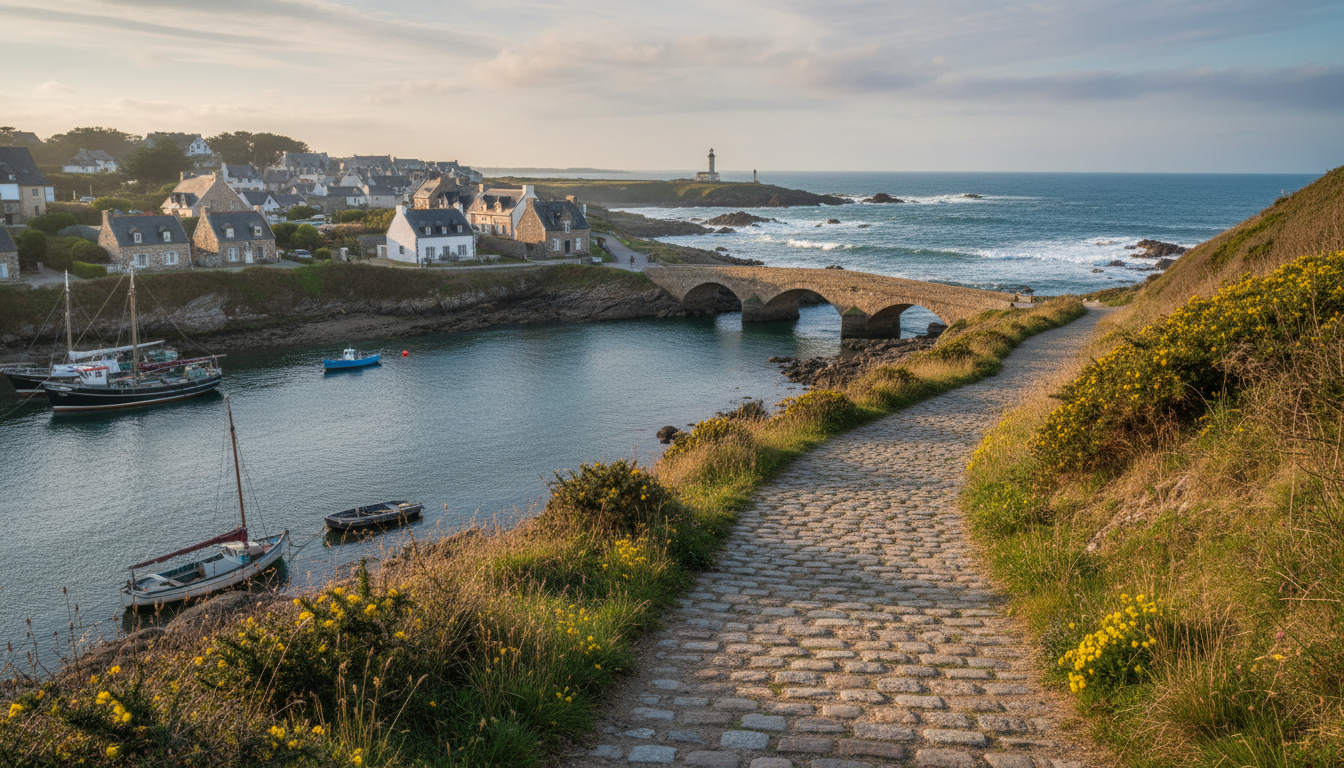 explorez audierne à pied, un charmant village situé entre la rivière goyen et l'océan, offrant des paysages côtiers exceptionnels et une ambiance authentique.
